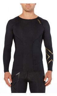 Компрессионная кофта 2xu Elite Compression Top Long Sleeve MA3014a BLK/GLD