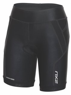 Женские стартовые шорты 2XU черные слева карман артикул WT3640b BLK/BLK