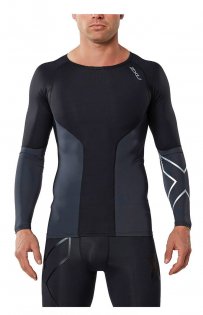 Компрессионная кофта 2xu Elite Compression Top Long Sleeve MA3014a BLK/STL