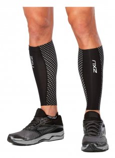 Компрессионные гетры 2XU Reflect Compression Calf Cuards UA4668b BLK/SRF серые