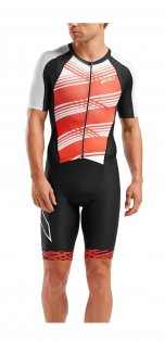 Стартовый костюм 2xu Compression Sleeved Full Zip Trisuit MT5516d BLK/WFL