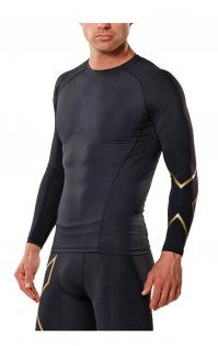 Компрессионная кофта 2xu MCS Cross Training Comp Long Sleeve Top MA4221a BLK/GLD