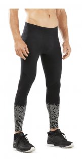 Компрессионные тайтсы 2xu Wind Defence Comp Tights MA5391b BLK/SLF