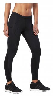 Женские компрессионные тайтсы 2XU MCS Thermal Compression Tights W WA3510b BLK/NRO черные, с черным лого