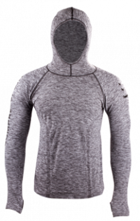 Термокофта Compressport 3D Thermo Seamless Hoodie HD3D-90 серая