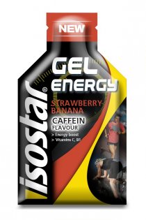 Гель Isostar Energy Coffein 35 g со вкусом банана и клубники