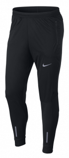 Тайтсы Nike Shield Phenom Running Pants артикул 859234 010 черные на резинке, по бокам карманы на молнии
