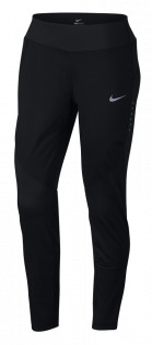 Женские тайтсы Nike Shield Running Pants W артикул черные, пояс на широкой резинке