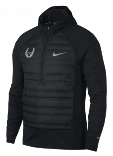 Куртка Nike Aeroloft Running Top артикул 872371 010 черная, с молнией до середины груди