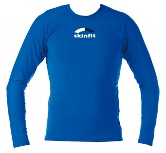 Кофта Skinfit Aero Long Sleeve Shirt синяя с логотипом