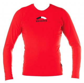 Кофта Skinfit Aero Long Sleeve Shirt красная с логотипом
