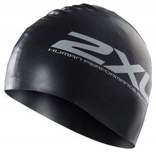 Шапочка для плавания 2xu Silicone Cap US1355f BLK/BLK