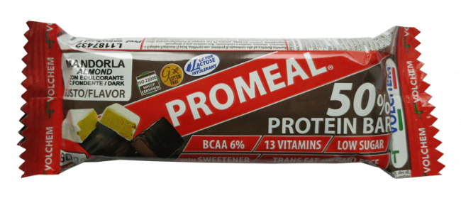 Батончик Volchem SRL Promeal Protein 50% Миндаль - Темный Шоколад 60 g V-PP50 ADC