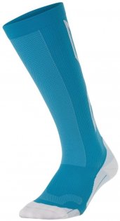 Женские компрессионные гольфы 2XU X Compression Performance Run Sock W WA4154e BLA/WHT синие
