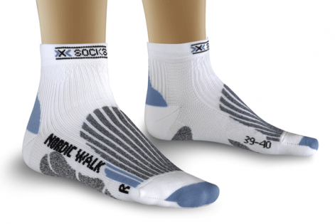 Женские носки X-Bionic X-Socks Nordic Walking W белые с серым и сиреневым