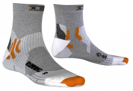 Носки X-Bionic X-Socks Short артикул X020035_G142 серые с черным, белым и оранжевым