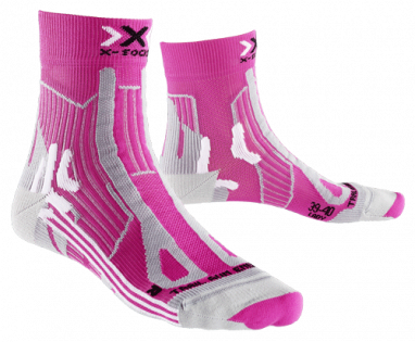 Женские носки X-Bionic X-Socks Trail Run Energy W розовые с серым