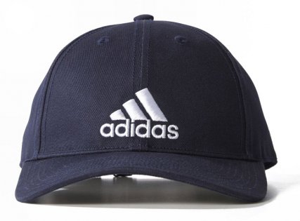 Кепка Adidas 6P Cap Cotton W артикул S98152W синяя с белым логотипом по центру