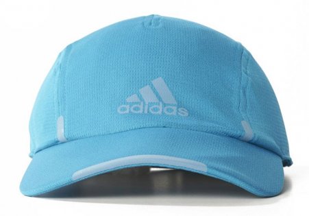 Кепка Adidas Climacool артикул BR9746M голубая по центру логотип