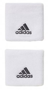Повязки на руки Adidas Tennis артикул S97837 белые с черным логотипом
