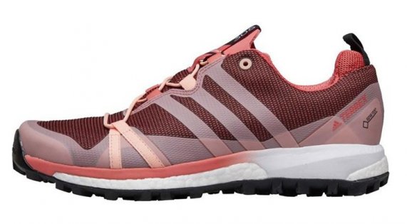 Женские кроссовки Adidas Terrex Agravic G-TX W артикул BB0970 бордовые с розовым