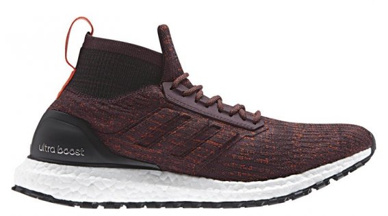 Кроссовки Adidas Ultra Boost All Terrain артикул S82035 красный с бордовым, вязаные