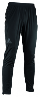 Штаны Adidas Xperior Pants артикул BS1201 черные, по бокам карманы на молнии, на правом бедре логотип