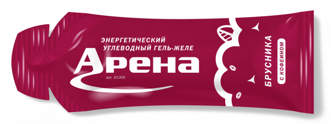 Гель Арена Первая 50 g Брусника с кофеином артикул 10.005