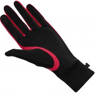 Перчатки Asics Basic Performance Gloves артикул 134927 0640 черные с розовым фото со стороны ладони