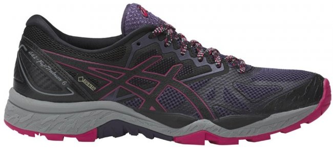 Женские кроссовки Asics Gel-FujiTrabuco 6 G-TX W T7F5N 3390 черные с розовыми вставками