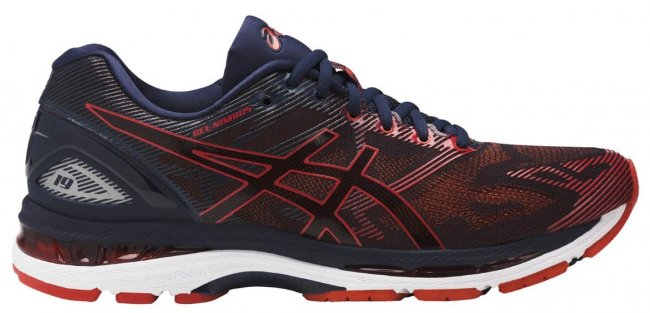 Мужские кроссовки Asics Gel-Nimbus 19 T700N 5806 коричневые с синими вставками