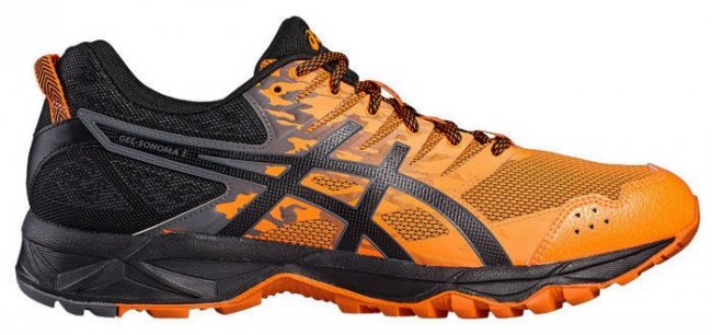 Кроссовки Asics Gel-Sonoma 3 артикул T724N 3090 оранжевый носок, черная пятка