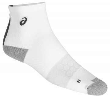 Носки Asics Speed Sock Quarter артикул 150228 0001 белые с серым