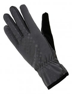Перчатки Asics Winter Performance Gloves артикул 150004 0779 серые, сверху светоотражающие элементы