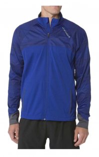 Куртка Brooks Drift Shell артикул 210828 440 синяя, на молнии, по бокам карманы