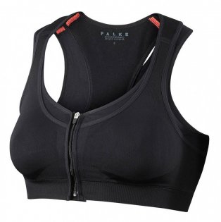 Женское бра Falke Bra Top Versatility W артикул 38461 3000 черное впереди на молнии