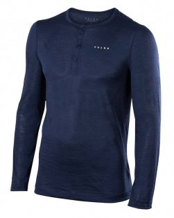 Кофта Falke Shirt Long Sleeve артикул 33421 6116 синяя на пуговицах до середины груди