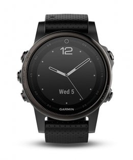 Часы Garmin Fenix 5S Sapphire HR FNX5S-SP-HR-BLK