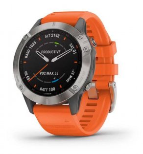 Часы Garmin Fenix 6 Sapphire FNX6-SP-GR-ORNG