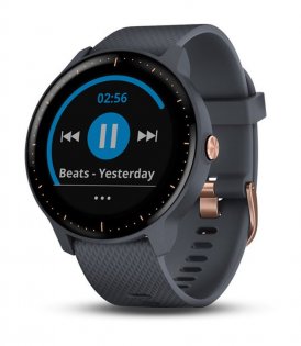 Часы Garmin Vivoactive 3 Music HR VCT3-MSC-HR-BLU-GLD