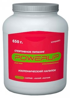 Напиток Powerup Изотоник Клубника 650 g, Натрий, Калий, Магний, Кофеин PUPI-650g-2