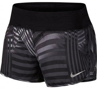 Женские шорты Nike 3'' Flex Printed Rival Short W 855535 010 черные с серым рисунком