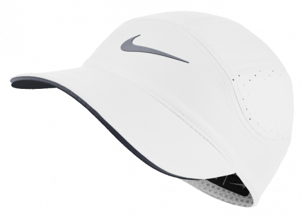 Кепка Nike AeroBill Running Cap W артикул 848411 100 белая с логотипом
