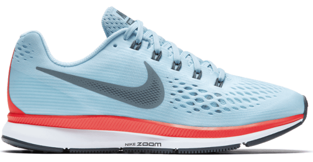 Мужские кроссовки Nike Air Zoom Pegasus 34 фото с внешней стороны носок в правую сторону артикул 880555 404