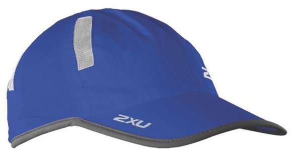 Кепка 2XU Running Cap синяя с серой окантовкой артикул UR1188f CBB/INK