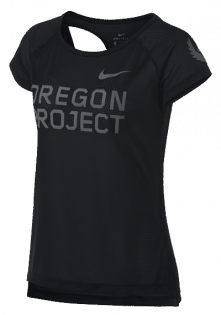 Женская футболка Nike Running Top с текстом на груди артикул 842457 011