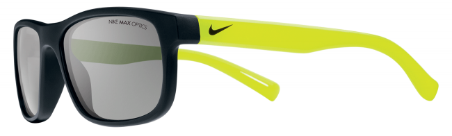 Спортивные очки Nike Vision Champ черная оправа, желтые дужки, серые линзы