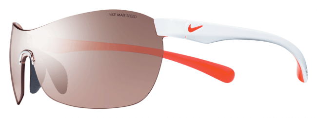 Спортивные очки Nike Vision Excellerate E без оправы белые дужки, оранжевый логотип