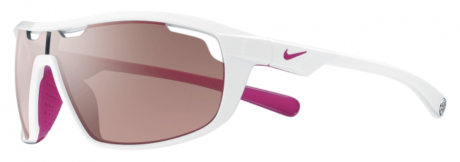 Спортивные очки Nike Vision Road Machine E белая оправа, розовый логотип