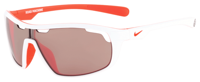 Спортивные очки Nike Vision Road Machine E белая оправа с оранжевым